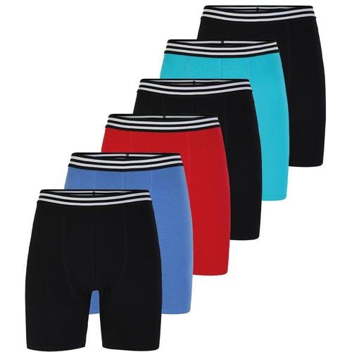 Bigdude 6 Pack Assorted Boxer Shorts Mixed